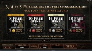 Free spins Game of Thrones